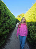 Lost Peaches Boutique Raspberry hoodie – women's oversized pink pullover hoodie, styled shot